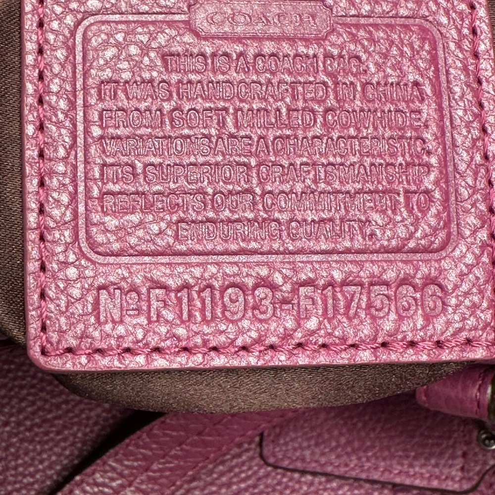Coach Alexandra Purple Convertible Leather Shoulder Bag + COA - Picture 12 of 13